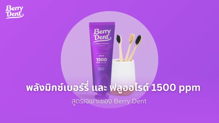 พลังมิกซ์เบอร์รี่ และ ฟลูออไรด์ 1500 ppm สูตรเฉพาะของ Berry Dent
